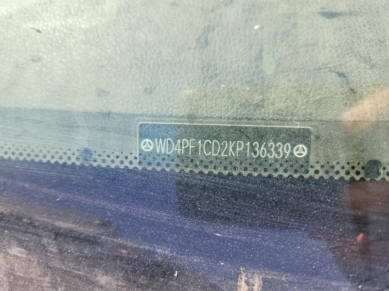 2019 Mercedes Benz Sprinter მანქანა იყიდება აუქციონზე, vin: WD4PF1CD2KP136339, აუქციონის ნომერი: 55673016