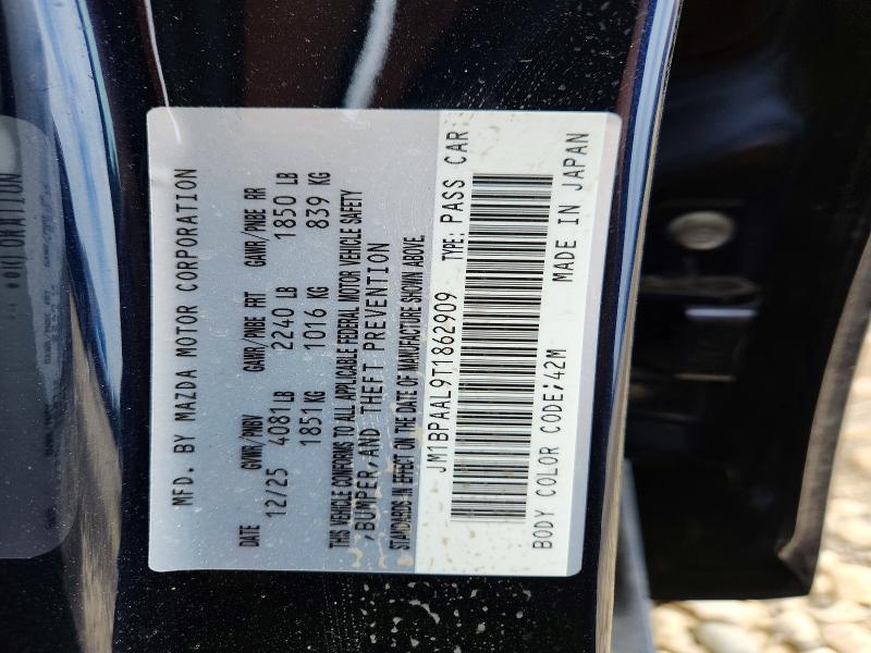 Продаж на аукціоні авто 2026 Mazda 3, vin: JM1BPAAL9T1862909, номер лоту: 55785106