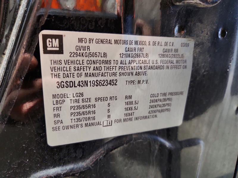 Aukcja sprzedaży 2009 Saturn Vue, vin: 3GSDL43N19S623452, numer aukcji: 56275476