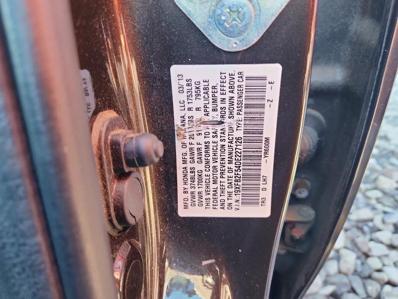 Продажа на аукционе авто 2013 Honda Civic, vin: 19XFB2F54DE227126, номер лота: 58206866