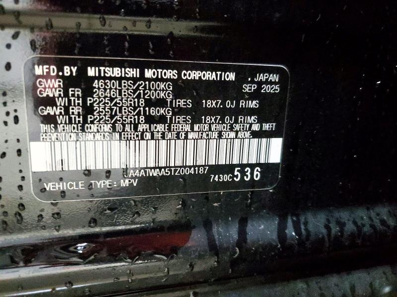 56940686 :رقم المزاد ، JA4ATWAA5TZ004187 vin ، 2026 Mitsubishi Eclipse Cross مزاد بيع