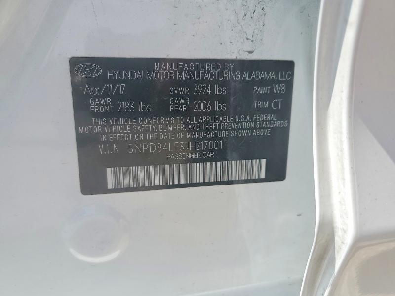Продаж на аукціоні авто 2018 Hyundai Elantra, vin: 5NPD84LF3JH217001, номер лоту: 55815816