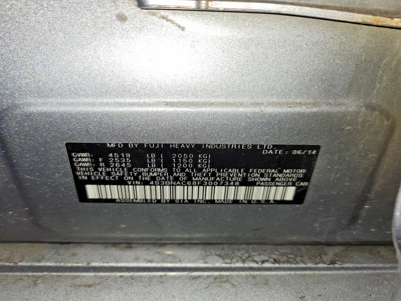 Aukcja sprzedaży 2015 Subaru Legacy, vin: 4S3BNAC68F3007348, numer aukcji: 57996996