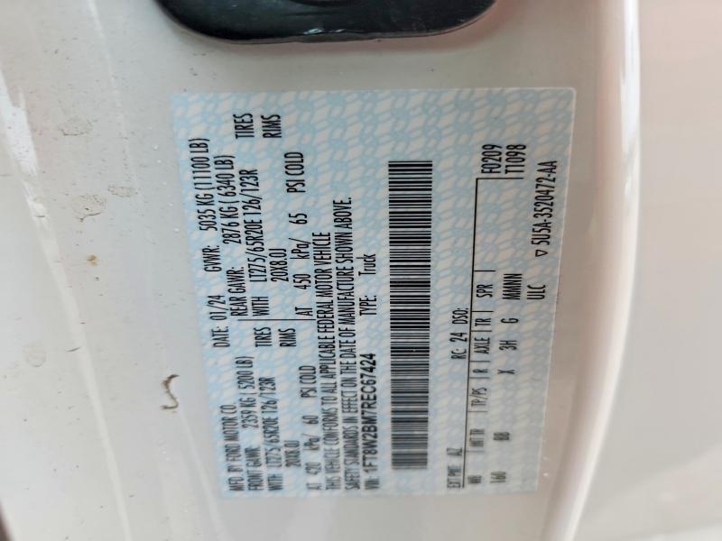 Aukcja sprzedaży 2024 Ford F250, vin: 1FT8W2BM7REC67424, numer aukcji: 57167176