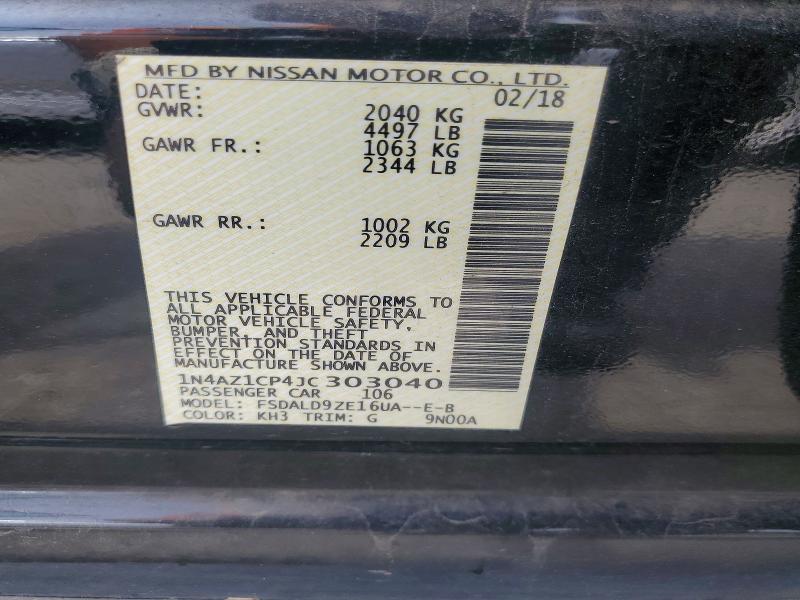 Продажа на аукционе авто 2018 Nissan Leaf, vin: 1N4AZ1CP4JC303040, номер лота: 55571856