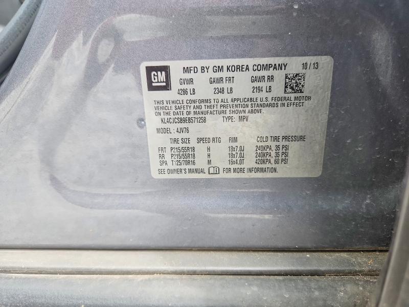 Aukcja sprzedaży 2014 Buick Encore, vin: KL4CJCSB9EB571258, numer aukcji: 58233886