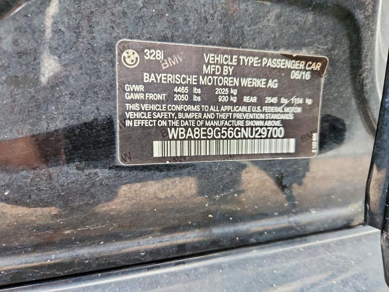 Aukcja sprzedaży 2016 Bmw 328, vin: WBA8E9G56GNU29700, numer aukcji: 57751806