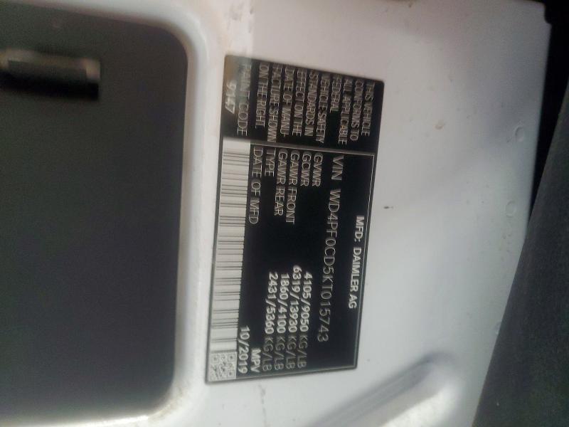 Aukcja sprzedaży 2019 Mercedes-benz Sprinter, vin: WD4PF0CD5KT015743, numer aukcji: 58257396