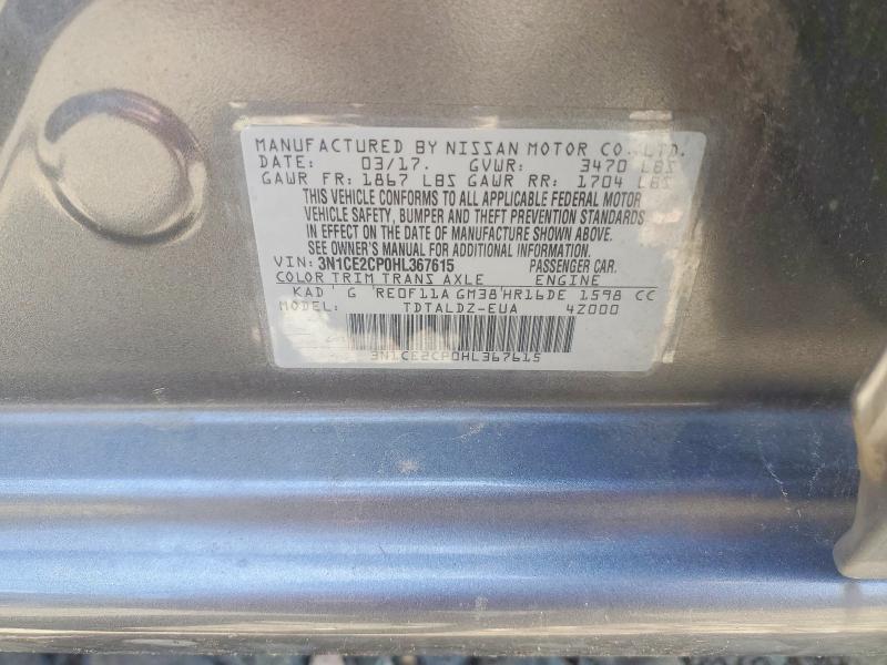Aukcja sprzedaży 2017 Nissan Versa Note, vin: 3N1CE2CP0HL367615, numer aukcji: 56867346