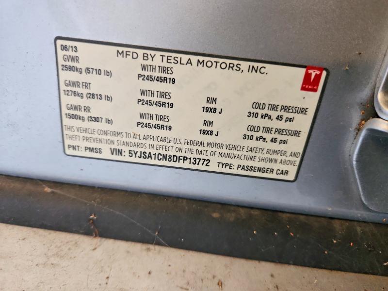 Продаж на аукціоні авто 2013 Tesla Model S, vin: 5YJSA1CN8DFP13772, номер лоту: 58610656