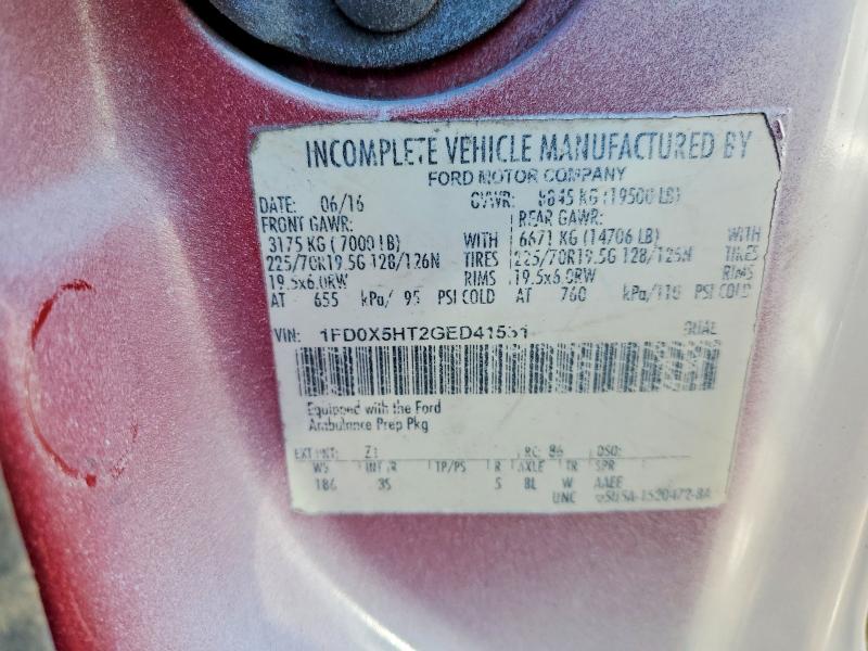 2016 Ford F550 მანქანა იყიდება აუქციონზე, vin: 1FD0X5HT2GED41531, აუქციონის ნომერი: 56777446