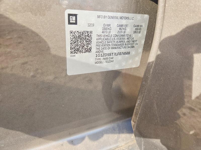 Продаж на аукціоні авто 2020 Chevrolet Malibu, vin: 1G1ZD5ST7LF074588, номер лоту: 58143566
