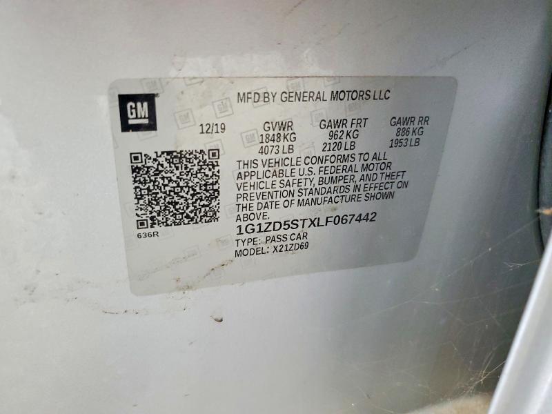Продаж на аукціоні авто 2020 Chevrolet Malibu, vin: 1G1ZD5STXLF067442, номер лоту: 55682326