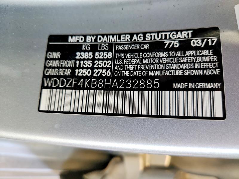 Продажа на аукционе авто 2017 Mercedes-benz E, vin: WDDZF4KB8HA232885, номер лота: 56842946