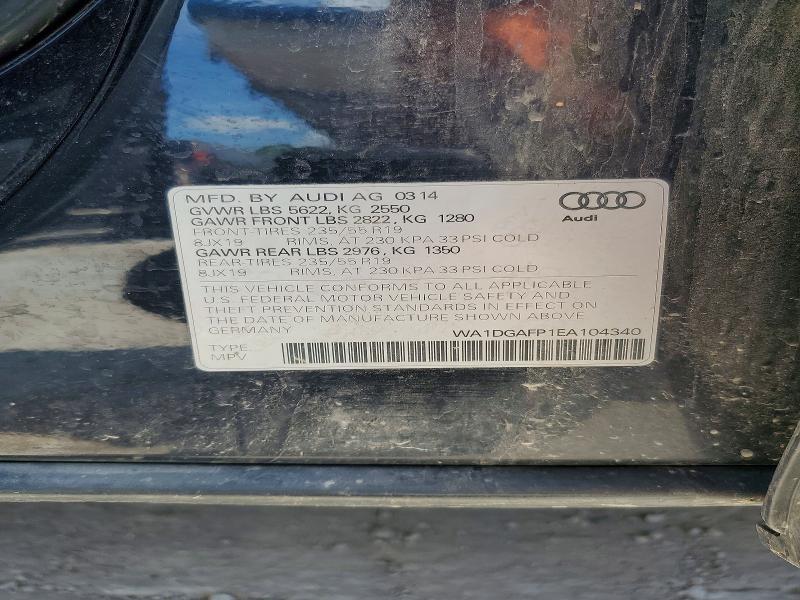 Aukcja sprzedaży 2014 Audi Q5, vin: WA1DGAFP1EA104340, numer aukcji: 55969436