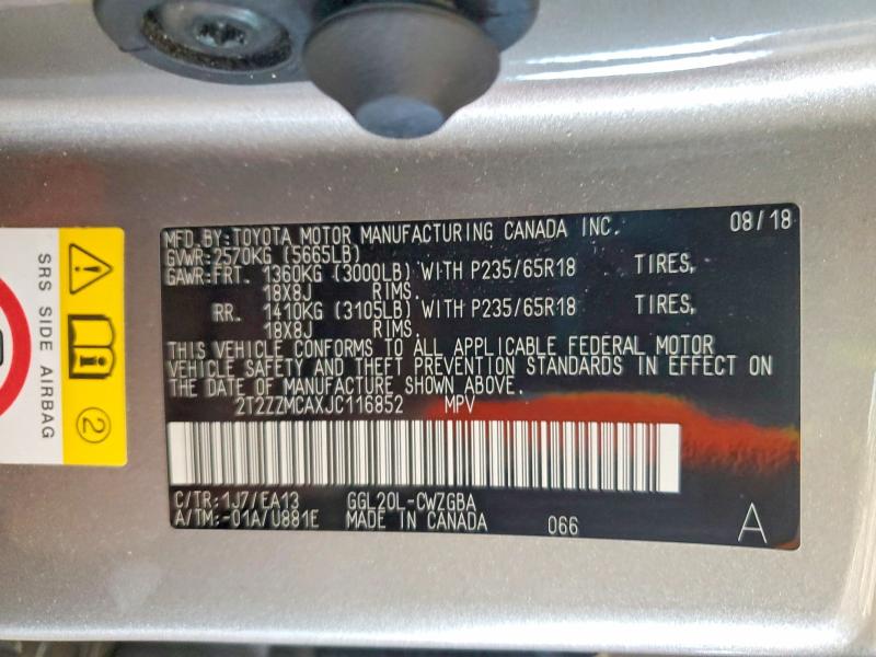 Aukcja sprzedaży 2018 Lexus Rx 350, vin: 2T2ZZMCAXJC116852, numer aukcji: 57577146