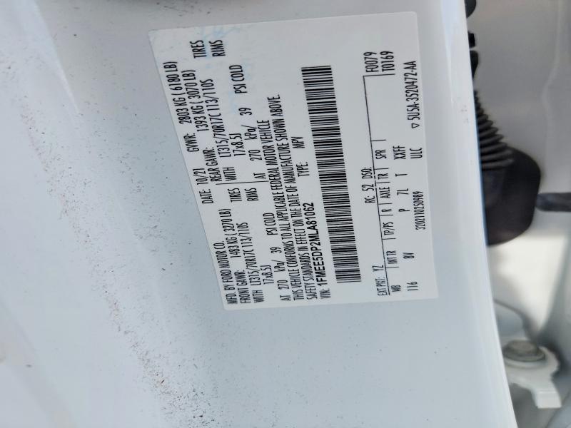 57133886 :رقم المزاد ، 1FMEE5DP2MLA81062 vin ، 2021 Ford Bronco مزاد بيع