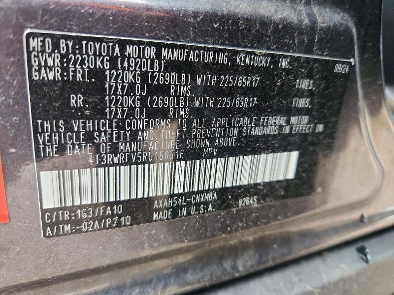 Продаж на аукціоні авто 2024 Toyota Rav4 Hybrid, vin: 4T3RWRFV5RU160316, номер лоту: 55753816