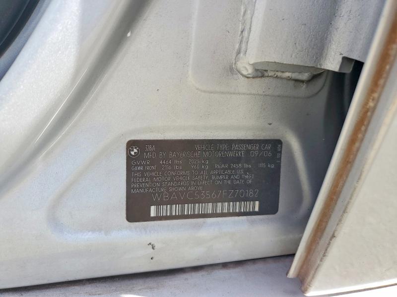 Продажа на аукционе авто 2007 Bmw 328, vin: WBAVC53567FZ70182, номер лота: 59200836