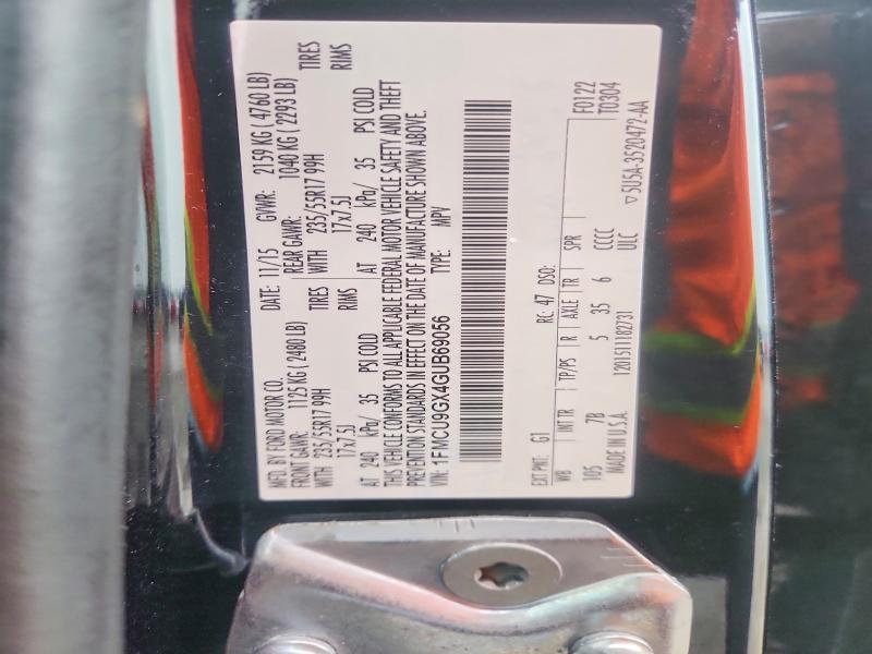 Продажа на аукционе авто 2016 Ford Escape, vin: 1FMCU9GX4GUB69056, номер лота: 58742036