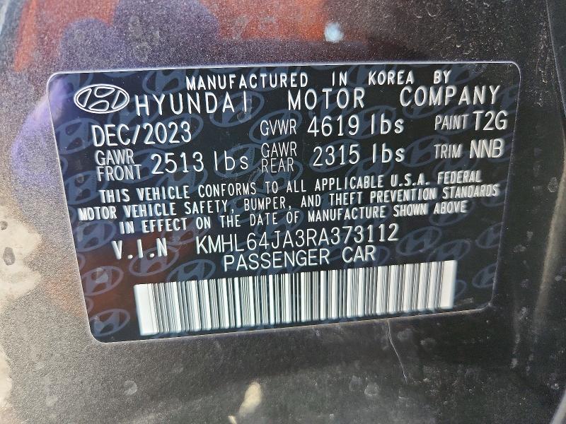 Aukcja sprzedaży 2024 Hyundai Sonata, vin: KMHL64JA3RA373112, numer aukcji: 55706366