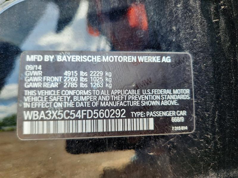 Aukcja sprzedaży 2015 Bmw 328, vin: WBA3X5C54FD560292, numer aukcji: 57851536