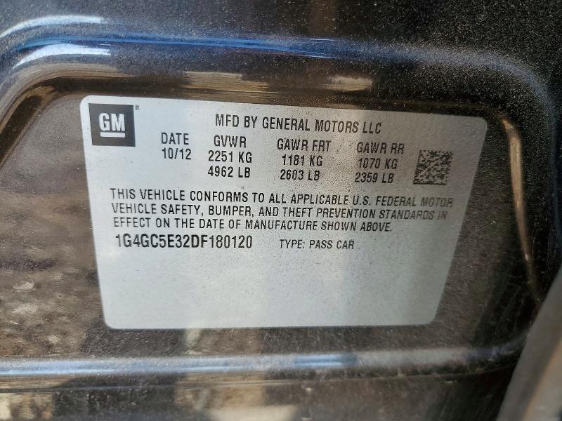 56956896 :رقم المزاد ، 1G4GC5E32DF180120 vin ، 2013 Buick Lacrosse مزاد بيع