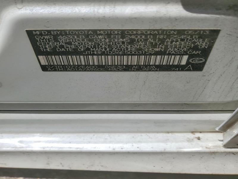 Продаж на аукціоні авто 2014 Lexus Is, vin: JTHBF1D26E5003129, номер лоту: 58113126