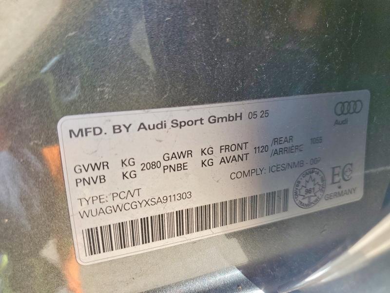 Продажа на аукционе авто 2025 Audi Rs3, vin: WUAGWCGYXSA911303, номер лота: 57839096