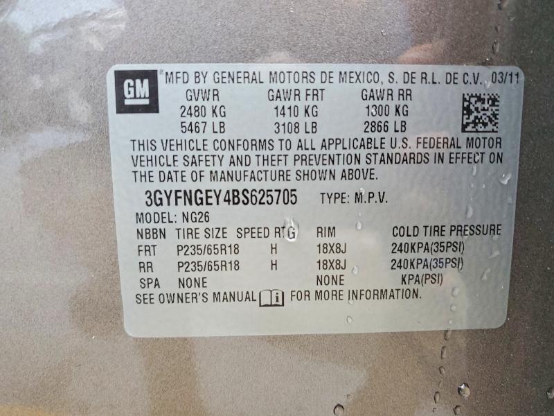 Продаж на аукціоні авто 2011 Cadillac Srx, vin: 3GYFNGEY4BS625705, номер лоту: 57022306