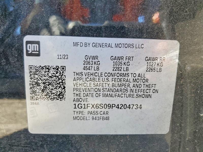 Aukcja sprzedaży 2023 Chevrolet Bolt Ev, vin: 1G1FX6S09P4204734, numer aukcji: 56847416