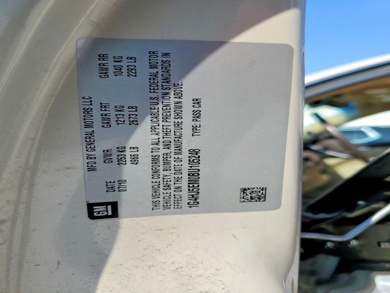 Продажа на аукционе авто 2011 Buick Lucerne, vin: 1G4HJ5EM0BU105248, номер лота: 58122966