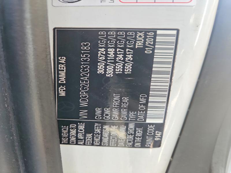 Продажа на аукционе авто 2016 Mercedes Benz Metris, vin: WD3PG2EA2G3135183, номер лота: 57495606