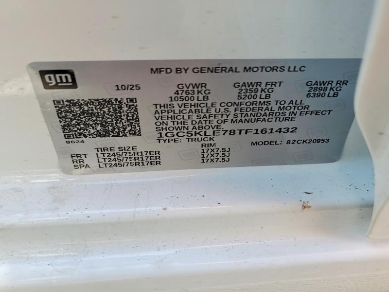 Продажа на аукционе авто 2026 Chevrolet Silverado, vin: 1GC5KLE78TF161432, номер лота: 55374776