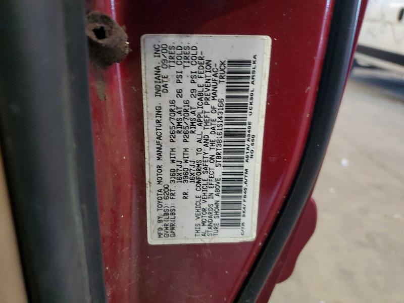 Aukcja sprzedaży 2001 Toyota Tundra, vin: 5TBRT38161S143166, numer aukcji: 55951156