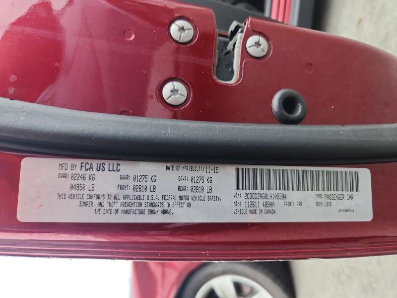 55924446 :رقم المزاد ، 2C3CDZAG0LH105384 vin ، 2020 Dodge Challenger مزاد بيع