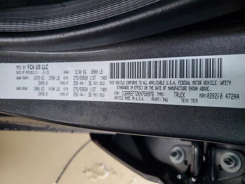 Продаж на аукціоні авто 2019 Ram 1500 Big Horn Crew C, vin: 1C6RREFT2KN750976, номер лоту: 57264536