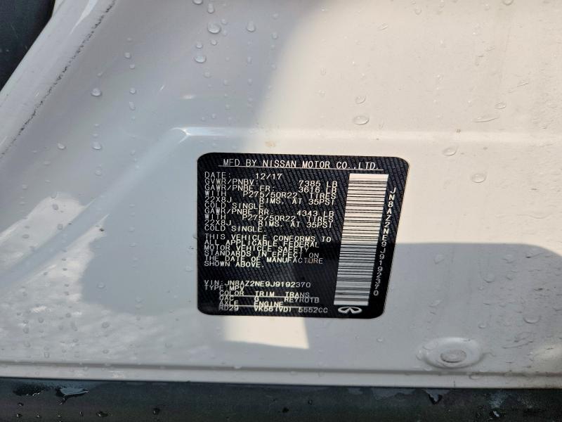 58013296 :رقم المزاد ، JN8AZ2NE9J9192370 vin ، 2018 Infiniti Qx80 مزاد بيع