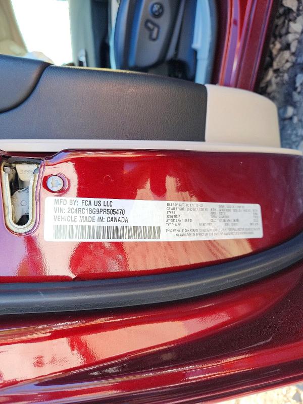 2023 Chrysler Pacifica მანქანა იყიდება აუქციონზე, vin: 2C4RC1BG9PR505470, აუქციონის ნომერი: 55411876