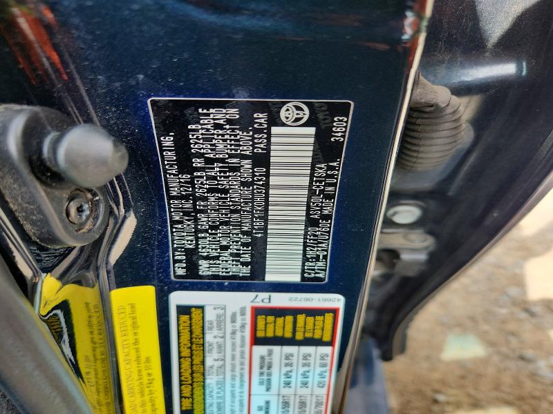 56433416 :رقم المزاد ، 4T1BF1FK0HU374310 vin ، 2017 Toyota Camry مزاد بيع