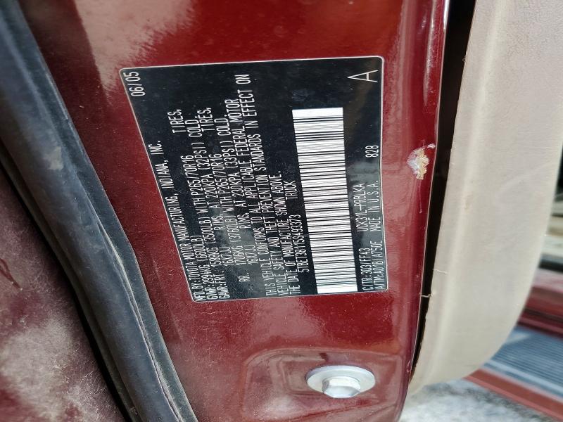 56830856 :رقم المزاد ، 5TBET38115S493373 vin ، 2005 Toyota Tundra مزاد بيع