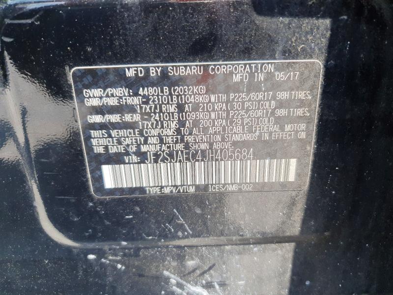 Продаж на аукціоні авто 2018 Subaru Forester, vin: JF2SJAEC4JH405684, номер лоту: 57209696