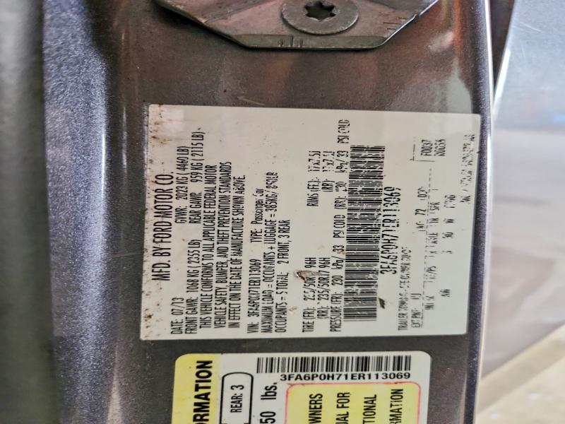 Продаж на аукціоні авто 2014 Ford Fusion, vin: 3FA6P0H71ER113069, номер лоту: 56941826