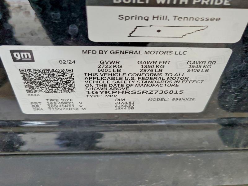 Aukcja sprzedaży 2024 Cadillac Xt6, vin: 1GYKPHRS5RZ736815, numer aukcji: 58230186
