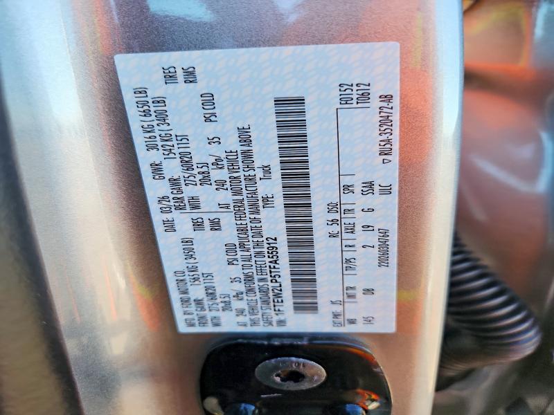 Aukcja sprzedaży 2026 Ford F150, vin: 1FTEW2LP5TFA55912, numer aukcji: 57815976
