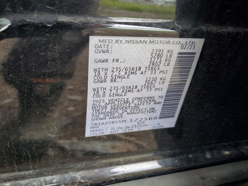 Aukcja sprzedaży 2023 Nissan Murano, vin: 5N1AZ2BS5PC122569, numer aukcji: 58051786
