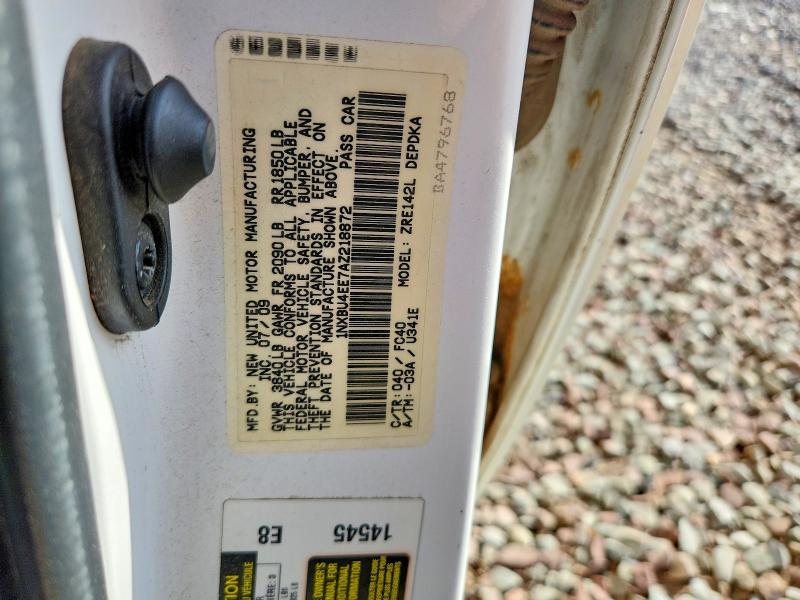 57020996 :رقم المزاد ، 1NXBU4EE7AZ218872 vin ، 2010 Toyota Corolla مزاد بيع