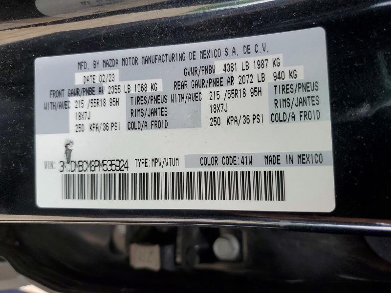 Продажа на аукционе авто 2023 Mazda Cx-30, vin: 3MVDMBCM8PM535924, номер лота: 58372316