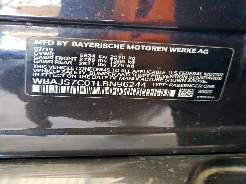 Aukcja sprzedaży 2020 Bmw M550xi, vin: WBAJS7C01LBN96244, numer aukcji: 57590666