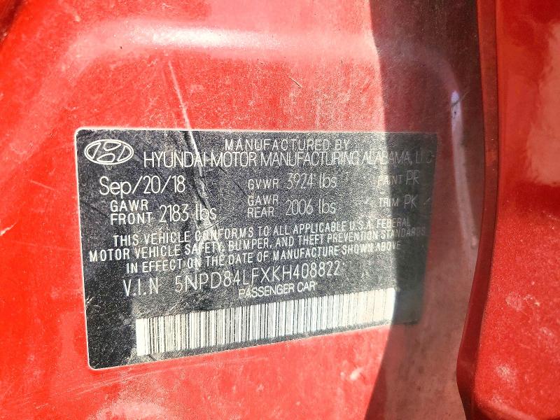 Продаж на аукціоні авто 2019 Hyundai Elantra, vin: 5NPD84LFXKH408822, номер лоту: 55849926